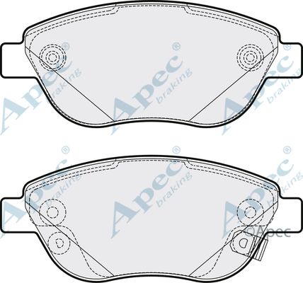 APEC BRAKING Piduriklotsi komplekt,ketaspidur PAD2079